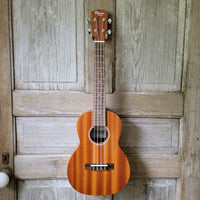 Ohana Tenor Starter Pack TK-10 Laminate Mahogany Ukulele Bag, Tuner, Strap, Button v032