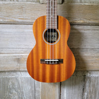 Ohana Tenor Starter Pack TK-10 Laminate Mahogany Ukulele Bag, Tuner, Strap, Button v032