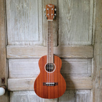 Ohana Tenor Starter Pack TK-10 Laminate Mahogany Ukulele Bag, Tuner, Strap, Button v033