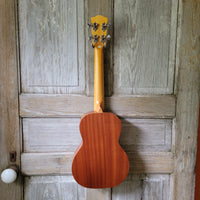 Ohana Tenor Starter Pack TK-10 Laminate Mahogany Ukulele Bag, Tuner, Strap, Button v033
