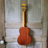 Ohana Tenor Starter Pack TK-10 Laminate Mahogany Ukulele Bag, Tuner, Strap, Button v033