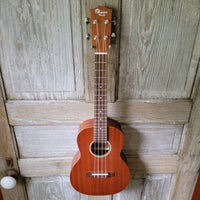 Ohana Tenor Starter Pack TK-10 Laminate Mahogany Ukulele Bag, Tuner, Strap, Button v034