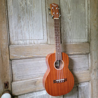Ohana Tenor Starter Pack TK-10 Laminate Mahogany Ukulele Bag, Tuner, Strap, Button v034