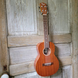 Ohana Tenor Starter Pack TK-10 Laminate Mahogany Ukulele Bag, Tuner, Strap, Button v034