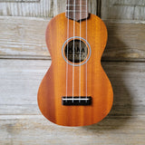 Ohana Soprano Starter Pack SK-10 Laminate Mahogany Ukulele Bag, Tuner, Strap, Button v035