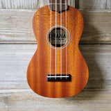 Ohana Soprano Starter Pack SK-10 Laminate Mahogany Ukulele Bag, Tuner, Strap, Button v036