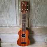 Ohana Soprano Starter Pack SK-10 Laminate Mahogany Ukulele Bag, Tuner, Strap, Button v036