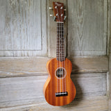 Ohana Soprano Starter Pack SK-10 Laminate Mahogany Ukulele Bag, Tuner, Strap, Button v036