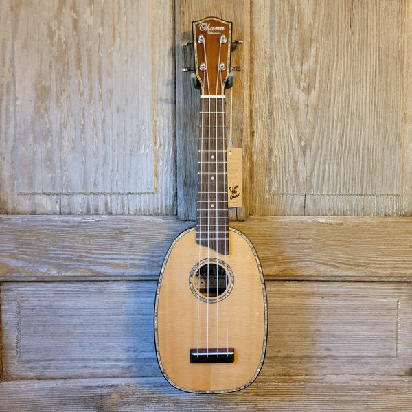 Ohana Soprano Pineapple PK-70G All Solid Spruce / Mahogany Ukulele v042