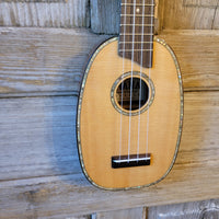 Ohana Soprano Pineapple PK-70G All Solid Spruce / Mahogany Ukulele v042