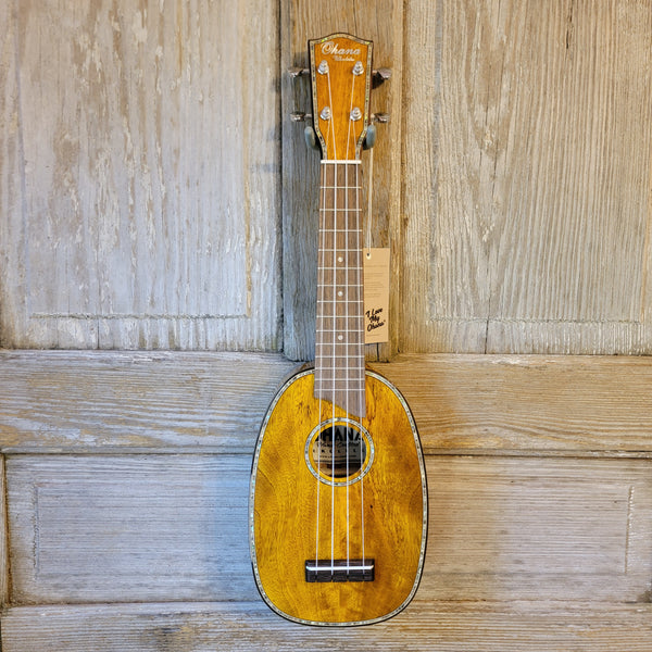 Ohana Soprano Pineapple PK-220G All Solid Mango Ukulele v045