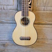 Ohana Soprano SK-70WG Solid Spruce Top/ Laminate Willow Ukulele v046