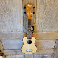 Ohana Soprano SK-70WG Solid Spruce Top/ Laminate Willow Ukulele v047