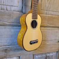 Ohana Soprano SK-70WG Solid Spruce Top/ Laminate Willow Ukulele v047
