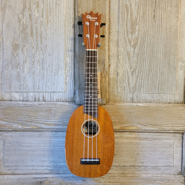 Ohana Soprano Pineapple PK-25G All Solid Mahogany Ukulele v050