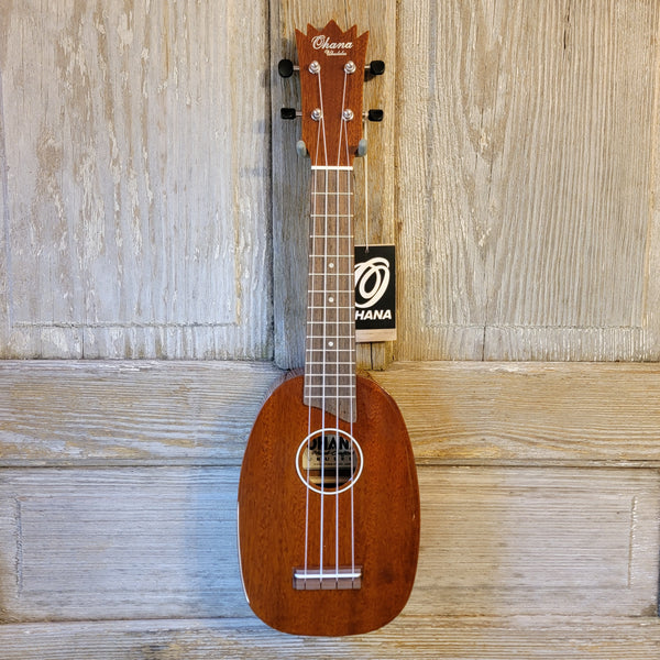 Ohana Soprano Pineapple PK-25G All Solid Mahogany Ukulele v052