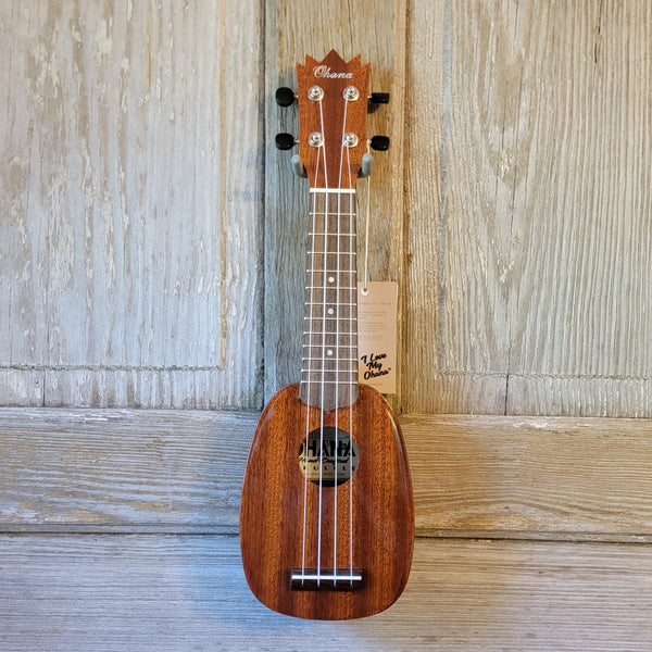 Ohana Sopranissimo Pineapple TTPK-25G Blem Solid Mahogany Teenie Tiny Ukulele v059