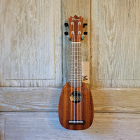 Ohana Sopranissimo Pineapple TTPK-25G Blem Solid Mahogany Teenie Tiny Ukulele v059