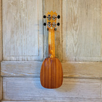 Ohana Sopranissimo Pineapple TTPK-25G Blem Solid Mahogany Teenie Tiny Ukulele v059
