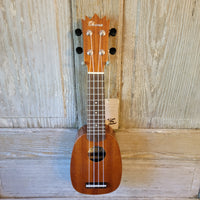 Ohana Sopranissimo Pineapple TTPK-25G Blem Solid Mahogany Teenie Tiny Ukulele v060