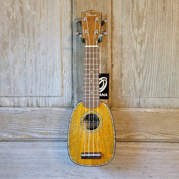 Ohana Pineapple Sopranissimo TTPK-220G All Solid Mango Teenie Tiny Ukulele v063