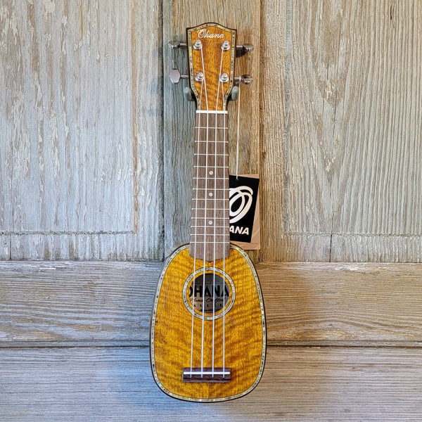 Ohana Pineapple Sopranissimo TTPK-220G All Solid Mango Teenie Tiny Ukulele v064
