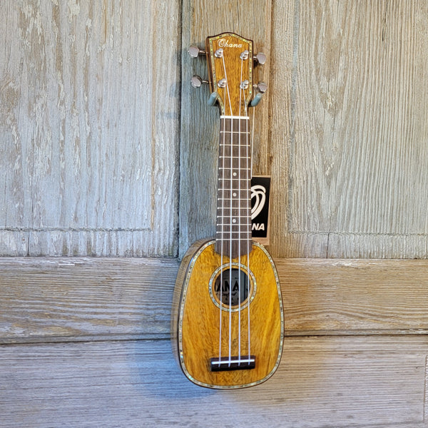 Ohana Pineapple Sopranissimo TTPK-220G All Solid Mango Teenie Tiny Ukulele v065