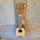 Ohana Pineapple Sopranissimo TTPK-70G All Solid Spruce / Mahogany Teenie Tiny Ukulele v066