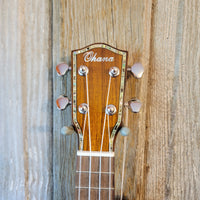 Ohana Pineapple Sopranissimo TTPK-70G All Solid Spruce / Mahogany Teenie Tiny Ukulele v066