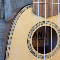 Ohana Pineapple Sopranissimo TTPK-70G All Solid Spruce / Mahogany Teenie Tiny Ukulele v066