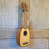 Ohana Pineapple Sopranissimo TTPK-70G All Solid Spruce / Mahogany Teenie Tiny Ukulele v066