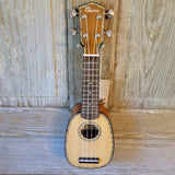 Ohana Pineapple Sopranissimo TTPK-70G All Solid Spruce / Mahogany Teenie Tiny Ukulele v067