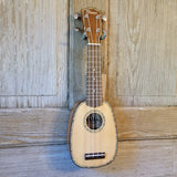 Ohana Pineapple Sopranissimo TTPK-70G All Solid Spruce / Mahogany Teenie Tiny Ukulele v067