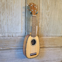 Ohana Pineapple Sopranissimo TTPK-70G All Solid Spruce / Mahogany Teenie Tiny Ukulele v067