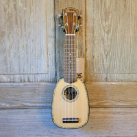 Ohana Pineapple Sopranissimo TTPK-70G All Solid Spruce / Mahogany Teenie Tiny Ukulele v068