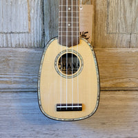 Ohana Pineapple Sopranissimo TTPK-70G All Solid Spruce / Mahogany Teenie Tiny Ukulele v068