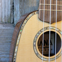 Ohana Pineapple Sopranissimo TTPK-70G All Solid Spruce / Mahogany Teenie Tiny Ukulele v068