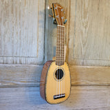 Ohana Pineapple Sopranissimo TTPK-70G All Solid Spruce / Mahogany Teenie Tiny Ukulele v068