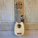 Ohana Pineapple Sopranissimo TTPK-70G All Solid Spruce / Mahogany Teenie Tiny Ukulele v069