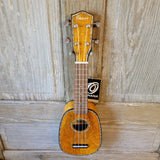 Ohana Pineapple Sopranino TPK-220G All Solid Mango w Abalone Ukulele v081