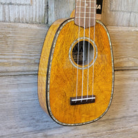 Ohana Pineapple Sopranino TPK-220G All Solid Mango w Abalone Ukulele v081