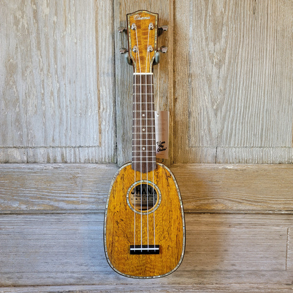 Ohana Pineapple Sopranino TPK-220G All Solid Mango w Abalone Ukulele v082