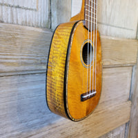 Ohana Pineapple Sopranino TPK-220G All Solid Mango w Abalone Ukulele v083