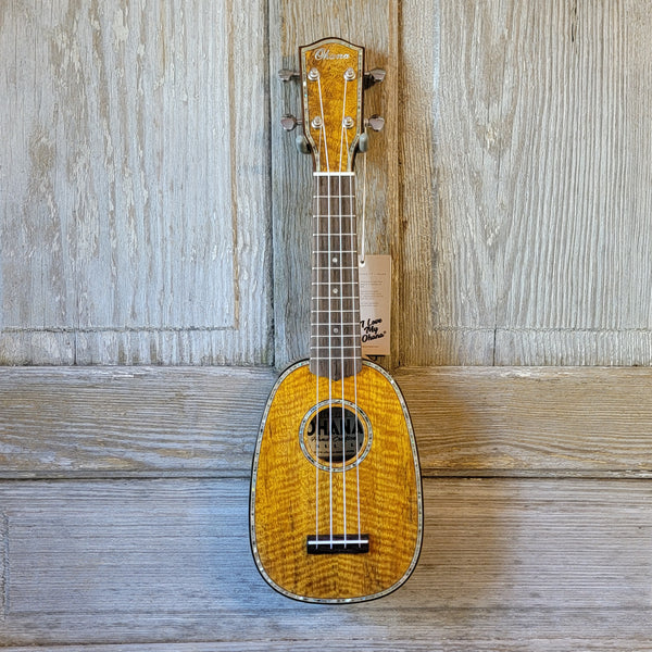 Ohana Pineapple Sopranino TPK-220G All Solid Mango w Abalone Ukulele v084
