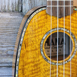 Ohana Pineapple Sopranino TPK-220G All Solid Mango w Abalone Ukulele v084
