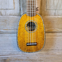 Ohana Pineapple Sopranino TPK-220G All Solid Mango w Abalone Ukulele v084
