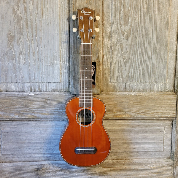 Ohana Soprano SK-50G All Solid Cedar / Rosewood Gloss Ukulele v093