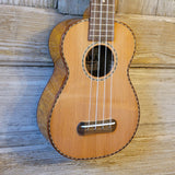 Ohana Soprano SK-50WG Solid Cedar Top / Laminate Willow B&S Ukulele v095