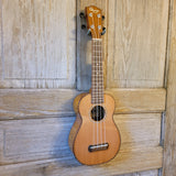 Ohana Soprano SK-50WG Solid Cedar Top / Laminate Willow B&S Ukulele v095
