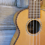 Ohana Soprano SK-50WG Solid Cedar Top / Laminate Willow B&S Ukulele v096